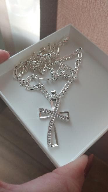 Srebrni lanÄiÄ sa priveskom krstiÄem ā žig 925 - Materijal: srebro na lalafo.rs Srebrni lanÄiÄ sa priveskom krstiÄem ā žig 925 - Materijal: srebro