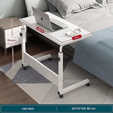 Podesivi pokretni stočić za krevet/sofu - Višenamenski pomoćni sto na lalafo.rs — 7 Podesivi pokretni stočić za krevet/sofu - Višenamenski pomoćni sto — 7