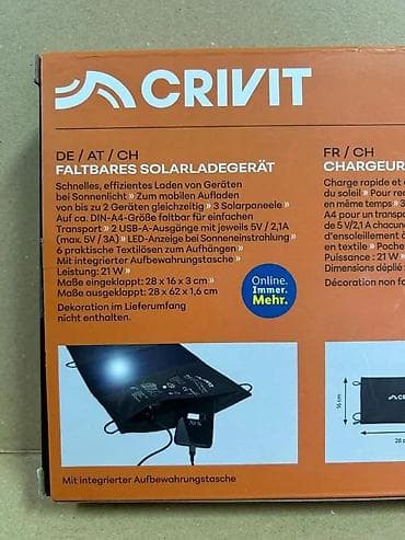 Mobile Phones & Accessories: CRIVIT preklopni solarni punjač – 21 W - Brzo i efikasno punjenje at lalafo.rs — 2 Mobile Phones & Accessories: CRIVIT preklopni solarni punjač – 21 W - Brzo i efikasno punjenje — 2
