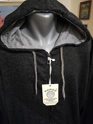 Novi muski pamucni duks sa kapuljacom Vopse u velikom broju 4XL Crni na lalafo.rs — 2 Novi muski pamucni duks sa kapuljacom Vopse u velikom broju 4XL Crni — 2