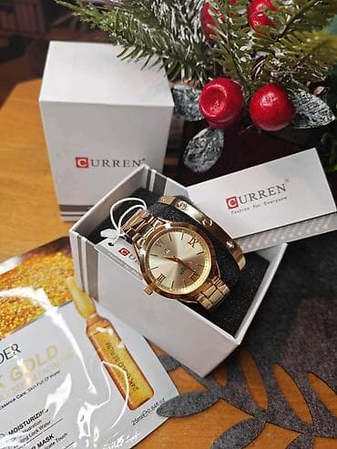 CURREN set – elegantan zlatni ručni sat + narukvica - Brend: CURREN - na lalafo.rs — 4 CURREN set – elegantan zlatni ručni sat + narukvica - Brend: CURREN - — 4