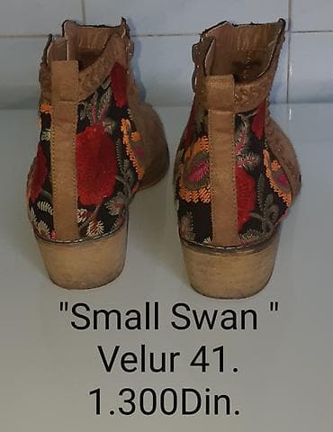Ankle boots: Ženske gležnjače Small Swan - Materijal: veštački velur (brušena at lalafo.rs — 7 Ankle boots: Ženske gležnjače Small Swan - Materijal: veštački velur (brušena — 7