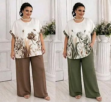 Dvodélni ženski komplet – plus size - Gornji deo: lagana bluzica sa na lalafo.rs Dvodélni ženski komplet – plus size - Gornji deo: lagana bluzica sa