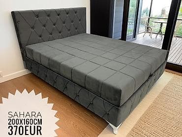 Krevet "SAHARA" dimenzija 200x160 cm, tapaciran u tamno sivoj boji na lalafo.rs Krevet "SAHARA" dimenzija 200x160 cm, tapaciran u tamno sivoj boji