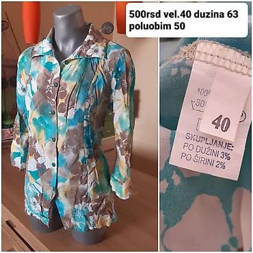 Ženska košulja/bluza sa dugmićima - Materijal: 100% viskoza - na lalafo.rs — 1 Ženska košulja/bluza sa dugmićima - Materijal: 100% viskoza - — 1