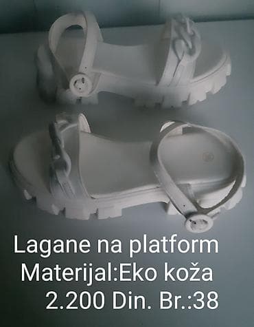 Bele i Crne ženske sandale na platformu - Model: otvorene sandale sa at lalafo.rs — 6 Bele i Crne ženske sandale na platformu - Model: otvorene sandale sa — 6