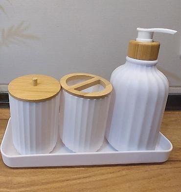 Set galanterije za kupatilo. 4 u 1 . dozer za sapun, čaša za na lalafo.rs — 3 Set galanterije za kupatilo. 4 u 1 . dozer za sapun, čaša za — 3