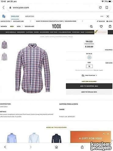 Original TRUZZI Milano kosulja 40 / 2 kom. KAO NOVA SLIM FIT Brend na lalafo.rs — 8 Original TRUZZI Milano kosulja 40 / 2 kom. KAO NOVA SLIM FIT Brend — 8