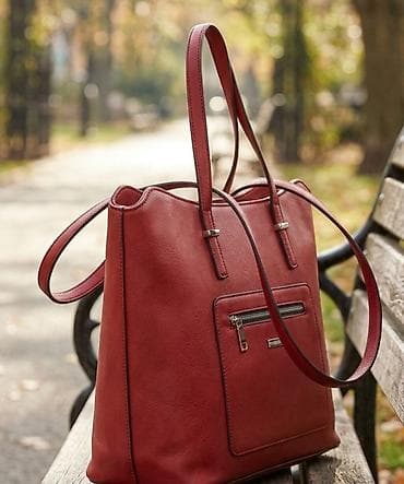 Elegantna torba za rame – bordo/crvena - Materijal: glatka eko koža na lalafo.rs Elegantna torba za rame – bordo/crvena - Materijal: glatka eko koža