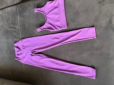 Ženski sportski komplet – brus i helanke u ljubičastoj boji. - na lalafo.rs — 2 Ženski sportski komplet – brus i helanke u ljubičastoj boji. - — 2