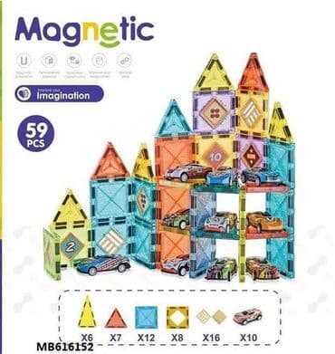 Magnetni Građevinski Set sa Autićima – 59 delova 3500 Ovaj Magnetni na lalafo.rs Magnetni Građevinski Set sa Autićima – 59 delova 3500 Ovaj Magnetni