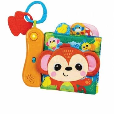 Meka interaktivna knjižica za bebe sa motivom majmunčeta - Šarena na lalafo.rs Meka interaktivna knjižica za bebe sa motivom majmunčeta - Šarena