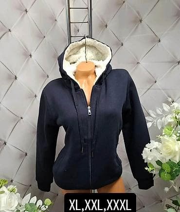 Women's Sweatshirts: Ženska dukserica sa rajsferšlusom i kapuljačom, postavljena toplim at lalafo.rs — 1 Women's Sweatshirts: Ženska dukserica sa rajsferšlusom i kapuljačom, postavljena toplim — 1