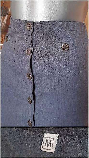 kom sa etiketom: Siva suknja sa dugmadima sprijeda - Veličina: M (oznaka na etiketi) - at lalafo.rs — 2 kom sa etiketom: Siva suknja sa dugmadima sprijeda - Veličina: M (oznaka na etiketi) - — 2