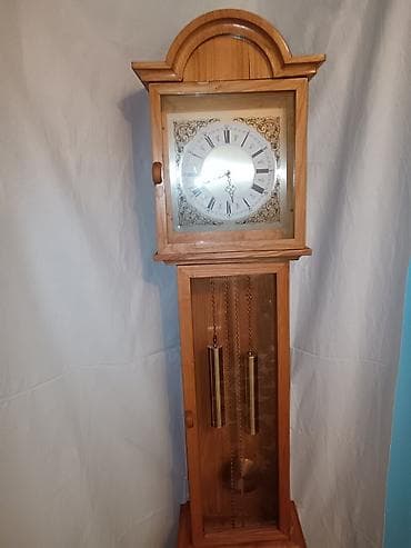 Drveni podni sat s klatnom (Grandfather clock) - Kućište od punog na lalafo.rs — 2 Drveni podni sat s klatnom (Grandfather clock) - Kućište od punog — 2