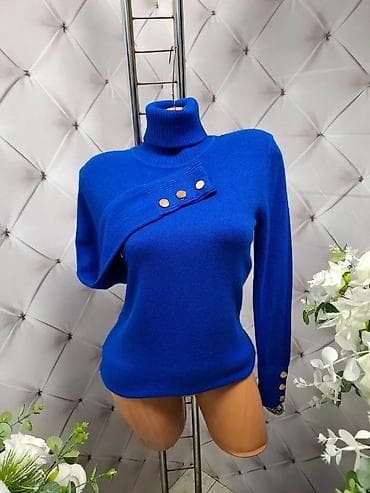 Ženski rolka-džemper sa ukrasnim dugmićima - Elegantna rol-kragna od na lalafo.rs — 1 Ženski rolka-džemper sa ukrasnim dugmićima - Elegantna rol-kragna od — 1