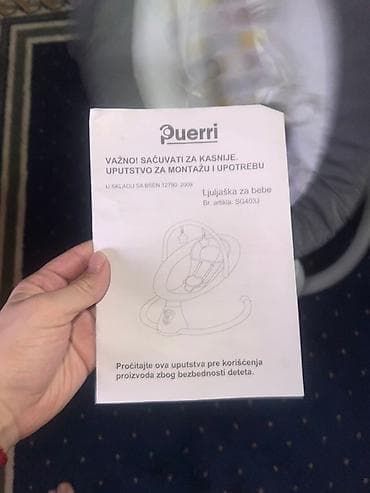 Puerri električna ljuljaška za bebe – model SG403J - Udobno sedište na lalafo.rs — 4 Puerri električna ljuljaška za bebe – model SG403J - Udobno sedište — 4