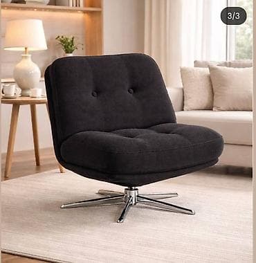 Antique Armchairs: Moderan rotirajući lounge/fotelja na postolju od hroma - Široko at lalafo.rs — 3 Antique Armchairs: Moderan rotirajući lounge/fotelja na postolju od hroma - Široko — 3