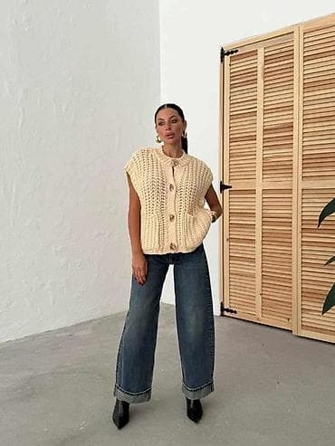 🔥Pleten prsluk bez rukava – oversized kroj - Model: debelo pletivo sa na lalafo.rs — 3 🔥Pleten prsluk bez rukava – oversized kroj - Model: debelo pletivo sa — 3