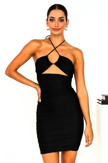 L, color - Black, Cocktail, With the straps at lalafo.rs L, color - Black, Cocktail, With the straps