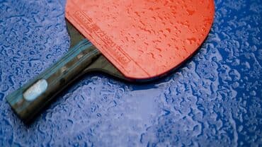 Reket za stoni tenis – crvena guma, drška sa plavim detaljima. - na lalafo.rs Reket za stoni tenis – crvena guma, drška sa plavim detaljima. -