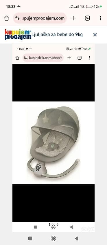 Ljuljaška za bebe do 9 kg - Udobno sedište sa mekanim, štepovanim na lalafo.rs — 2 Ljuljaška za bebe do 9 kg - Udobno sedište sa mekanim, štepovanim — 2