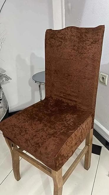 Rastegljive navlake za stolice – baršunasti izgled - Materijal: meka na lalafo.rs — 4 Rastegljive navlake za stolice – baršunasti izgled - Materijal: meka — 4