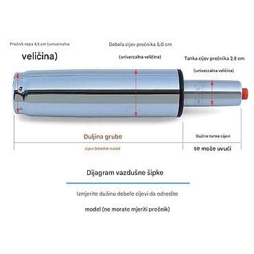 Office Furniture: Gas lift cilindar za kancelarijsku stolicu – univerzalni Opis: - at lalafo.rs — 2 Office Furniture: Gas lift cilindar za kancelarijsku stolicu – univerzalni Opis: - — 2