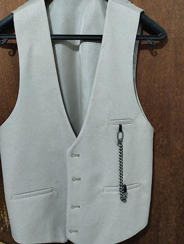 Elegantni muški prsluk – bež/šampanj ton+ Sako - Klasičan kroj bez na lalafo.rs — 2 Elegantni muški prsluk – bež/šampanj ton+ Sako - Klasičan kroj bez — 2