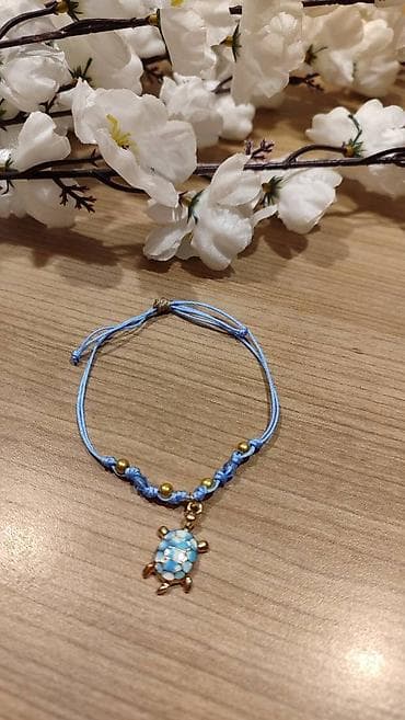 za svaki dan: Ručna narukvica sa privjeskom kornjače - Materijal: plavi voskirani at lalafo.rs — 2 za svaki dan: Ručna narukvica sa privjeskom kornjače - Materijal: plavi voskirani — 2