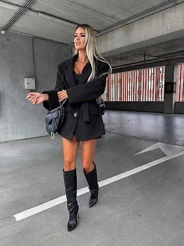 Ženski blejzer-kaput sa pojasom - Model: strukirani blejzer sa na lalafo.rs — 2 Ženski blejzer-kaput sa pojasom - Model: strukirani blejzer sa — 2