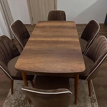 Trpezarijski set – sto i 6 stolica - Moderan pravougaoni sto sa na lalafo.rs — 3 Trpezarijski set – sto i 6 stolica - Moderan pravougaoni sto sa — 3