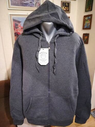 Duks, 4XL, 5XL, 6XL, bоја - Siva, Sa kapuljačom na lalafo.rs Duks, 4XL, 5XL, 6XL, bоја - Siva, Sa kapuljačom