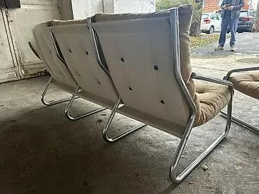 Mid Century Modern sofa / trosed - INOX 🛋️✨ Sofa u odličnom stanju na lalafo.rs — 4 Mid Century Modern sofa / trosed - INOX 🛋️✨ Sofa u odličnom stanju — 4