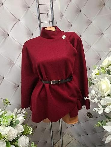 Elegantna ženska pončo-kapica sa kaišem - Model: kratka pončo-jakna na lalafo.rs — 2 Elegantna ženska pončo-kapica sa kaišem - Model: kratka pončo-jakna — 2