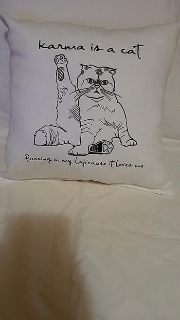 Beli ili crni jastuk sa stampom TAYLOR SWIFT - KARMA. Sasiven je od na lalafo.rs Beli ili crni jastuk sa stampom TAYLOR SWIFT - KARMA. Sasiven je od