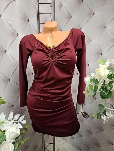 Ženska mini haljina s dugim rukavima i nabranim detaljima. - Kroj na lalafo.rs — 3 Ženska mini haljina s dugim rukavima i nabranim detaljima. - Kroj — 3