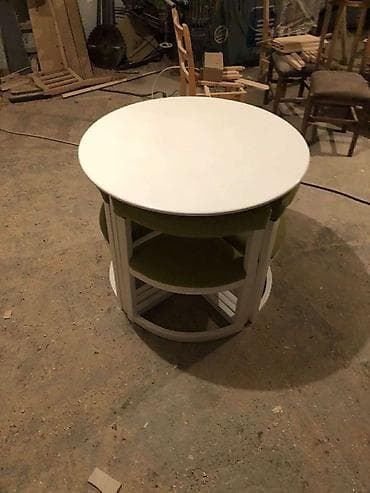 Komplet okruglog stola sa 4 stolice – kompaktan set za trpezariju ili na lalafo.rs — 2 Komplet okruglog stola sa 4 stolice – kompaktan set za trpezariju ili — 2