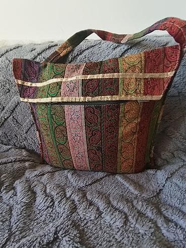 Torba preko ramena sa etno/boho dezenom - Materijal: čvrsto tkana na lalafo.rs — 8 Torba preko ramena sa etno/boho dezenom - Materijal: čvrsto tkana — 8