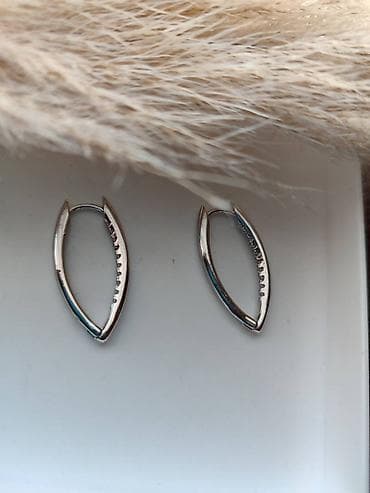 Posrebrene minđuše - Dizajn: izdužena marquise/ovalna forma sa na lalafo.rs — 5 Posrebrene minđuše - Dizajn: izdužena marquise/ovalna forma sa — 5