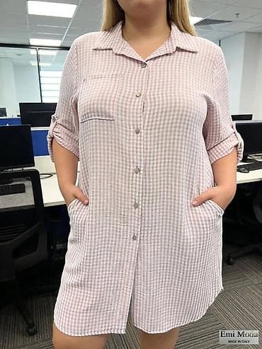 Košulja-haljina Emi Moda, Made in Italy – model 2204 - Kroj: ravna na lalafo.rs — 4 Košulja-haljina Emi Moda, Made in Italy – model 2204 - Kroj: ravna — 4