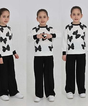 Children's Items: Dečiji komplet za devojčice – duks i pantalone - Gornji deo: beli at lalafo.rs — 1 Children's Items: Dečiji komplet za devojčice – duks i pantalone - Gornji deo: beli — 1