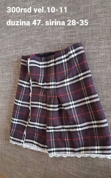 Dečja plisirana suknja na kockice - Veličina: 10–11 godina - Dužina at lalafo.rs Dečja plisirana suknja na kockice - Veličina: 10–11 godina - Dužina