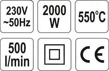 Electric Power Tools: YATO YT-82286 industrijski fen za vrući vazduh - Snaga: 2000 W - at lalafo.rs — 9 Electric Power Tools: YATO YT-82286 industrijski fen za vrući vazduh - Snaga: 2000 W - — 9