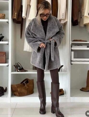 Ženski kaputi – modeli sa pojasom - Krojevi: midi crni kaput sa rever na lalafo.rs — 1 Ženski kaputi – modeli sa pojasom - Krojevi: midi crni kaput sa rever — 1