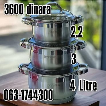 Set od 3 šerpe Excellent Line od nerđajućeg čelika sa staklenim na lalafo.rs Set od 3 šerpe Excellent Line od nerđajućeg čelika sa staklenim