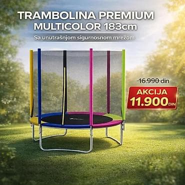 Trambolina Premium Multicolor 183 cm - Prečnik: 183 cm - Unutrašnja na lalafo.rs Trambolina Premium Multicolor 183 cm - Prečnik: 183 cm - Unutrašnja