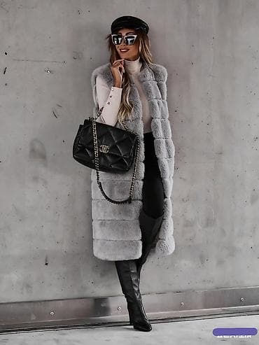 kozna jakna sa: Duga ženska prsluk-bunda od veštačkog krzna - Model: dugački, bez na lalafo.rs — 3 kozna jakna sa: Duga ženska prsluk-bunda od veštačkog krzna - Model: dugački, bez — 3