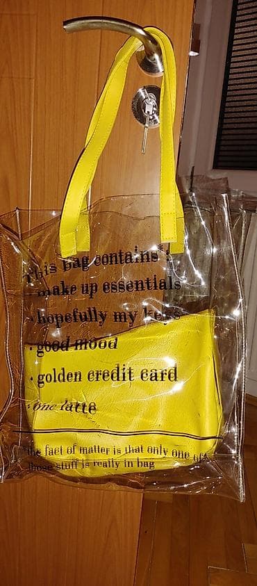dve suknje po: Prozirna torba sa žutim neseserom - Materijal: providan PVC za na lalafo.rs — 2 dve suknje po: Prozirna torba sa žutim neseserom - Materijal: providan PVC za — 2