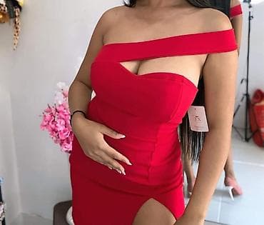 Crvena koktel haljina – asimetrični dizajn S - Model: mini haljina sa na lalafo.rs — 2 Crvena koktel haljina – asimetrični dizajn S - Model: mini haljina sa — 2